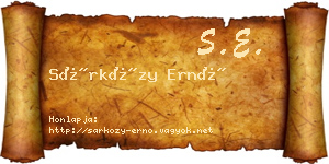 Sárközy Ernő névjegykártya